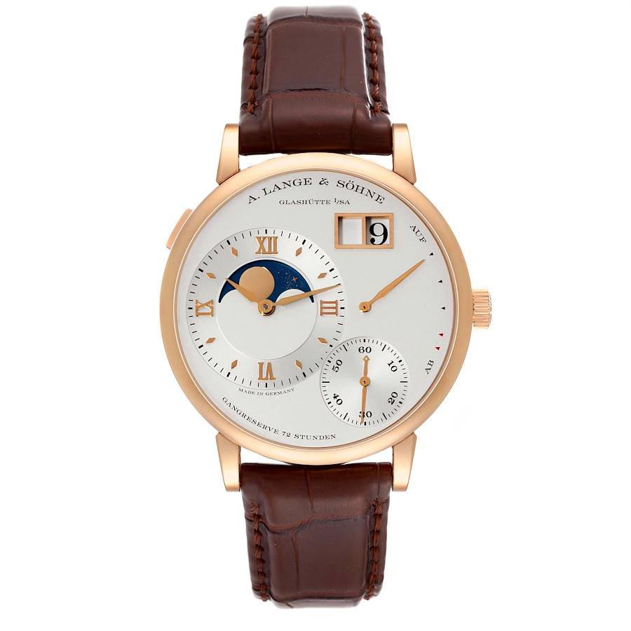 A. Lange & Söhne Grand Lange 1 Rose Gold Moonphase Mens Watch 139.032 Papers
